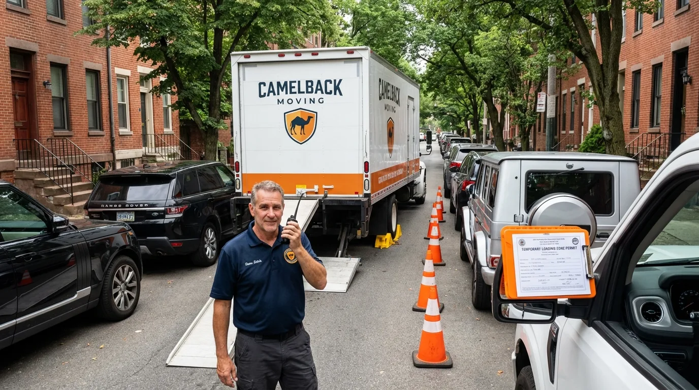 City street loading permit setup in Highland Falls, NY